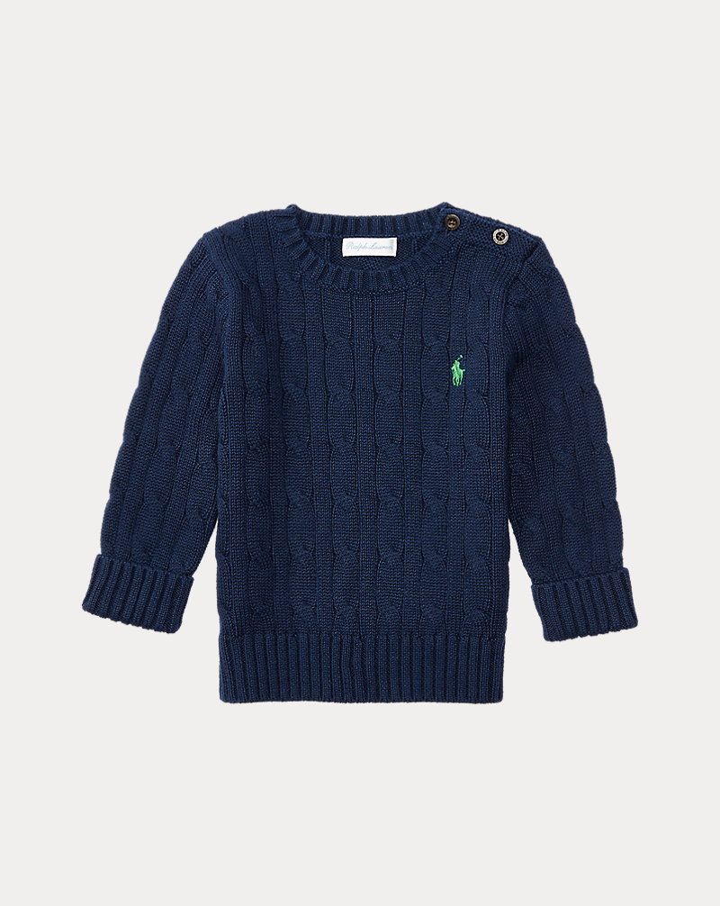 Cable-Knit Cotton Jumper Baby Boy 1