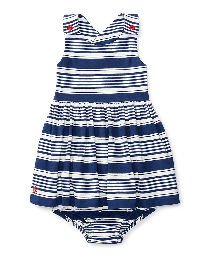 Striped Cotton Dress & Bloomer Baby Girl 1