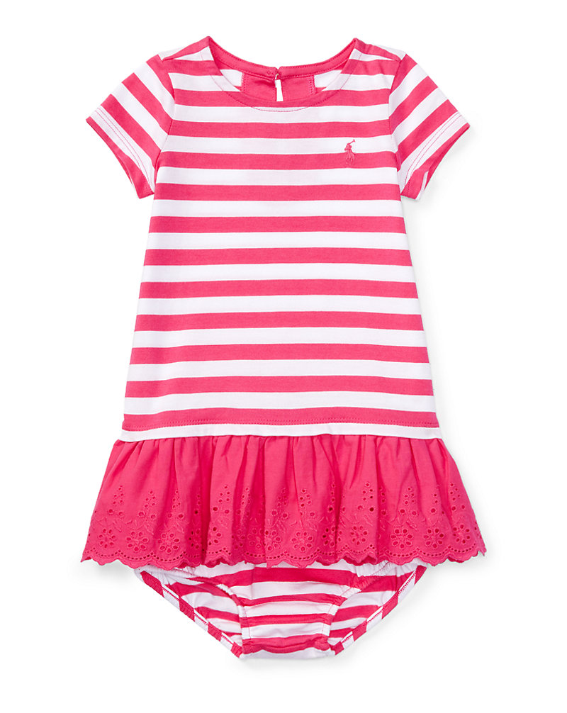 Striped Eyelet Dress & Bloomer Baby Girl 1