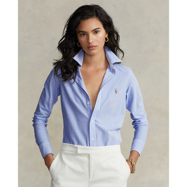 Striped Knit Oxford Shirt Polo Ralph Lauren 1