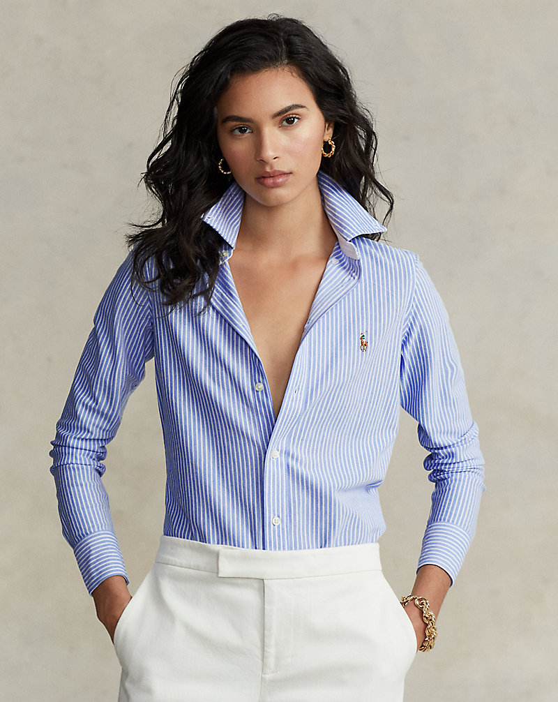 Camisa Oxford Knit às riscas Polo Ralph Lauren 1