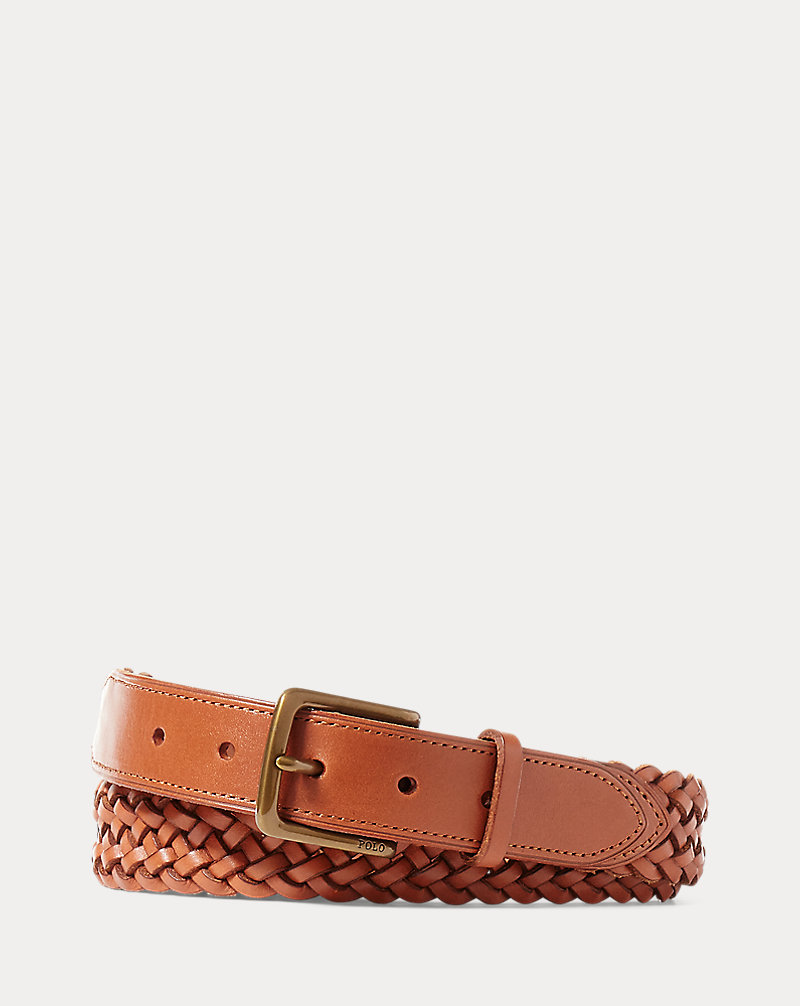 Braided Vachetta Leather Belt Polo Ralph Lauren 1