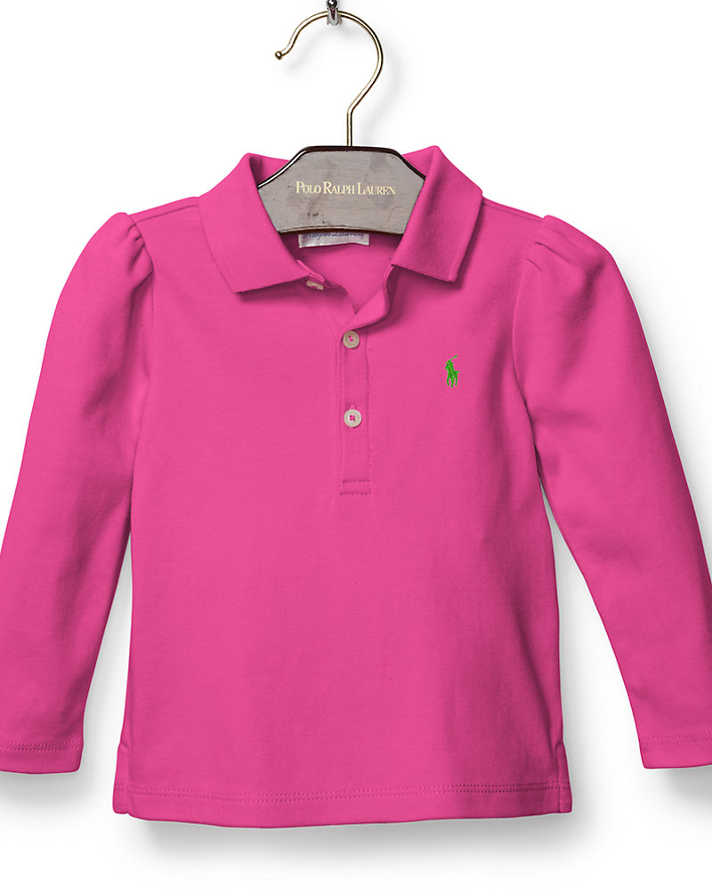 Cotton Long-Sleeve Polo Shirt Baby Girl 1