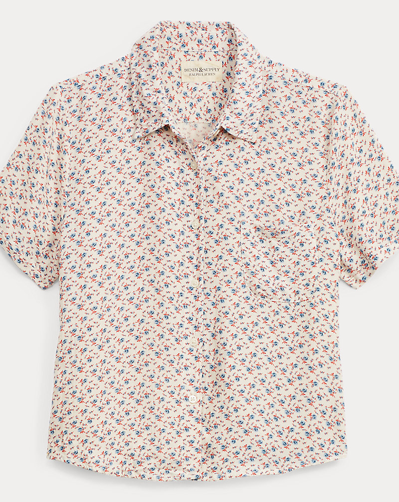 Cropped Floral Shirt Polo Denim & Supply 1