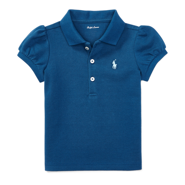 PuffSleeve Cotton Polo Shirt voor Baby Ralph Lauren® NL