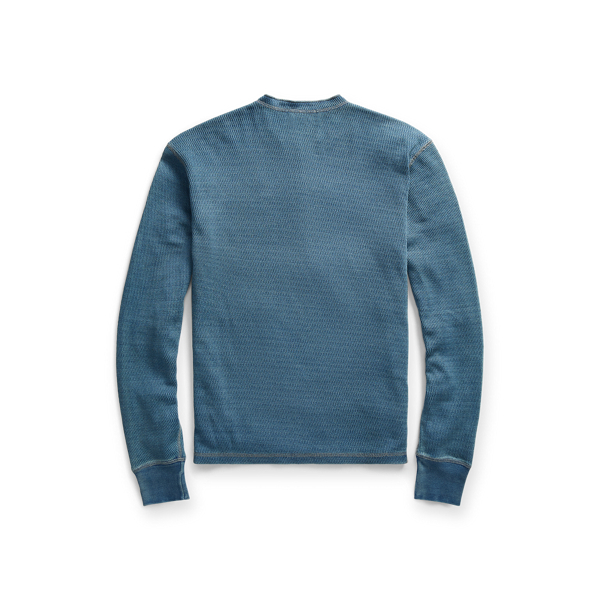 RRL Indigo Jacquard-Knit Henley 2