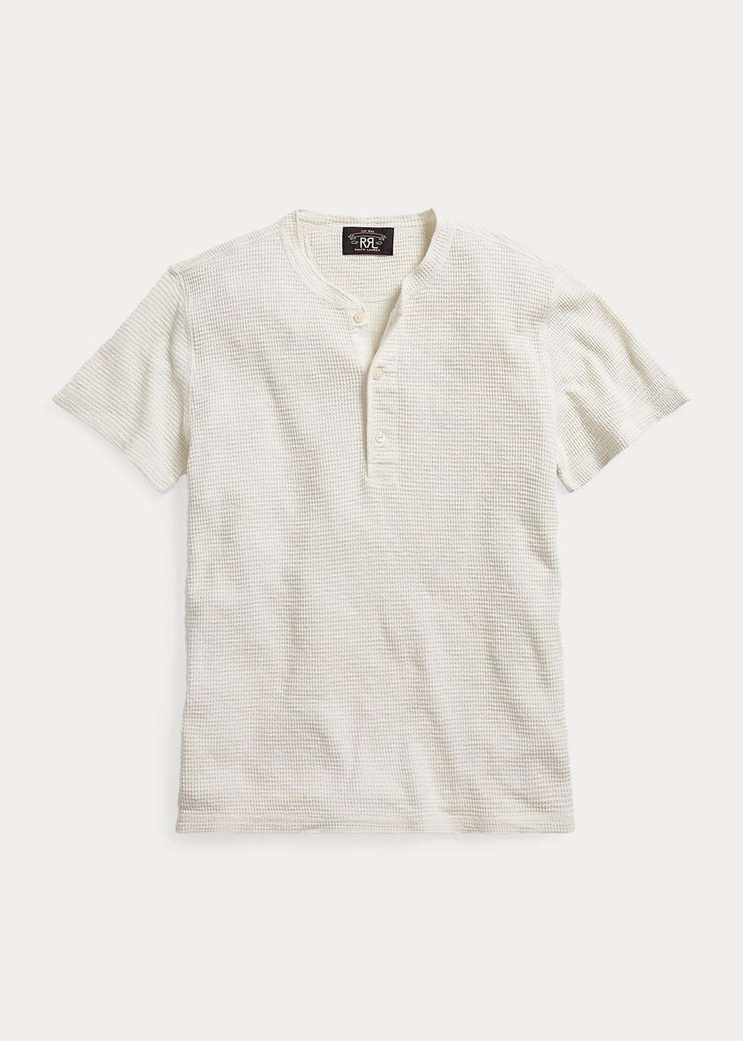 RRL Waffle-Knit Short-Sleeve Henley Shirt 1