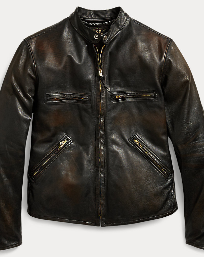 Slim Fit Leather Jacket RRL 1