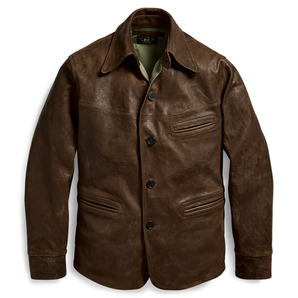 Rrl leather car coat discount