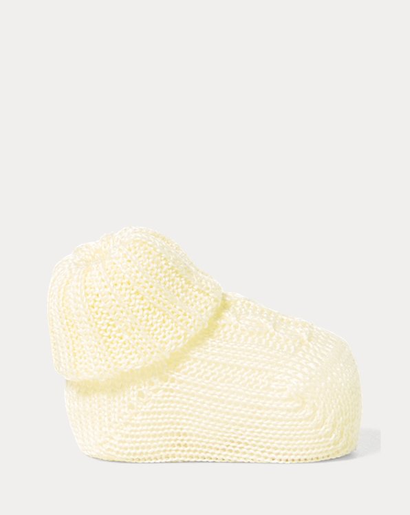 Cable-Knit Cotton Booties