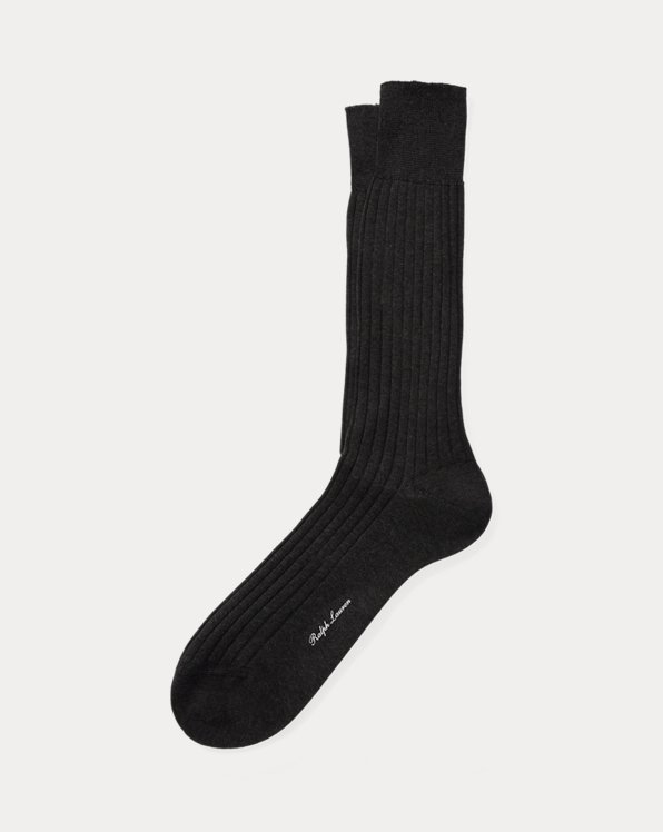 Rib-Knit Cotton Trouser Socks