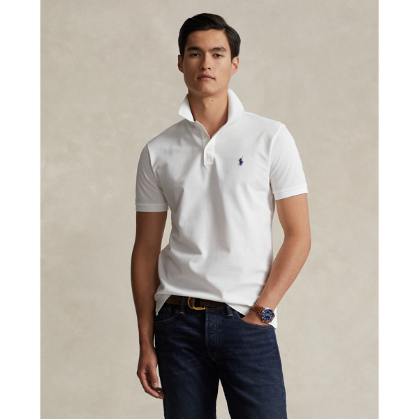 Custom Slim Fit Stretch Mesh Polo Shirt