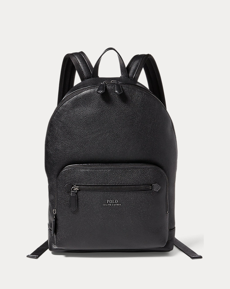 Pebbled Leather Backpack Polo Ralph Lauren 1