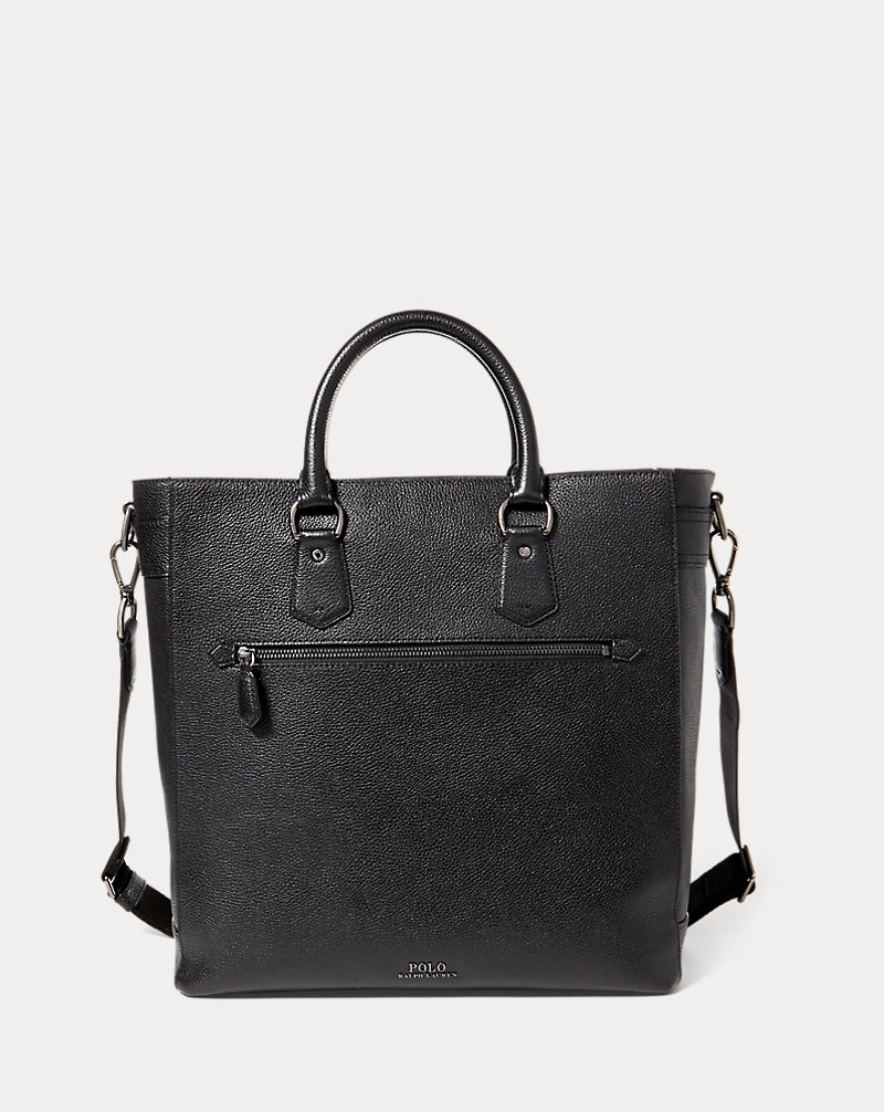 Pebbled Leather Tote Polo Ralph Lauren 1