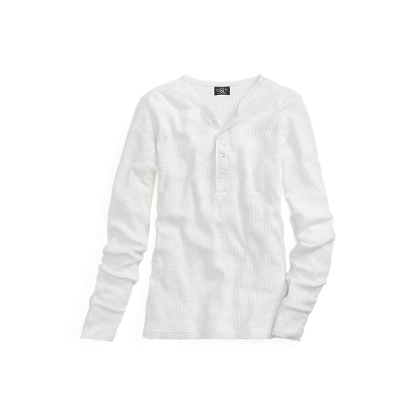 Slim Waffle-Knit Cotton Henley