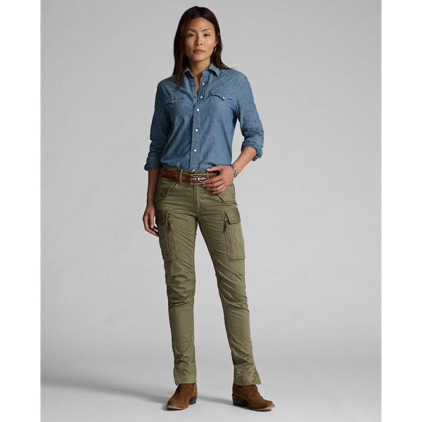 Skinny combat trousers best sale ladies