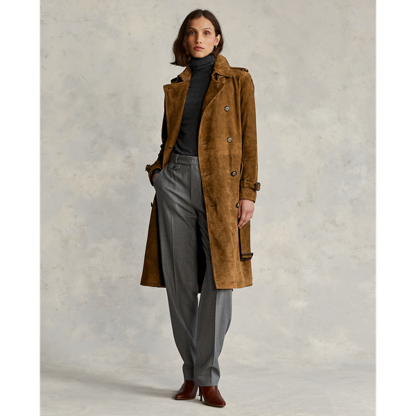 Suede Trench Coat