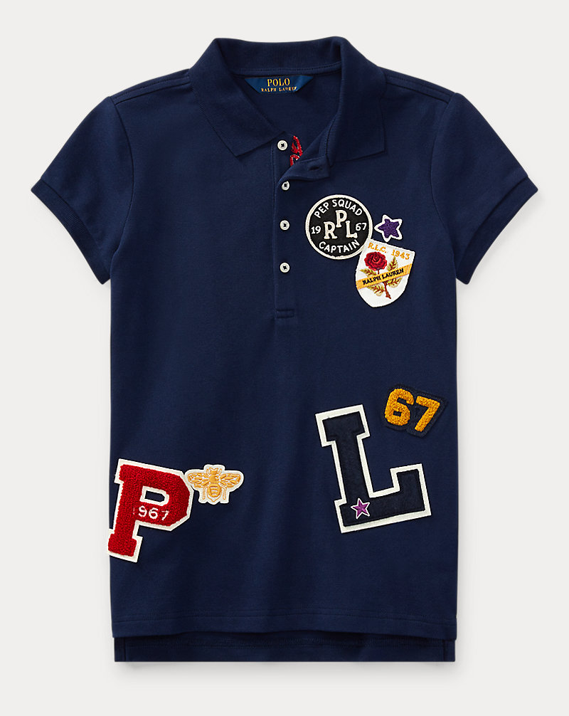 Patch-Embellished Cotton Polo Girls 7-16 1