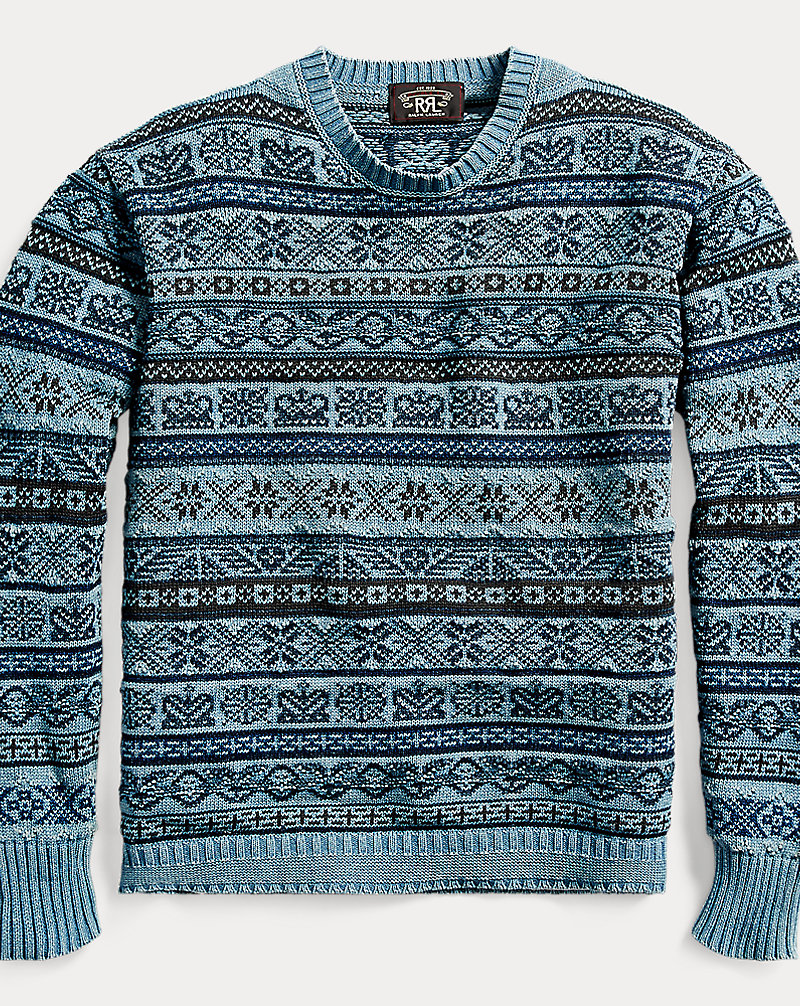 Indigo Military Cotton Sweater RRL 1