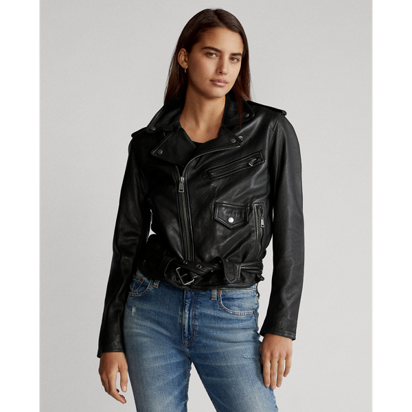 Ralph lauren sales moto jacket women's