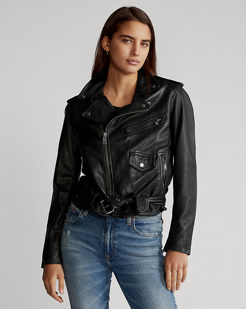 Leather Moto Jacket Polo Ralph Lauren 1