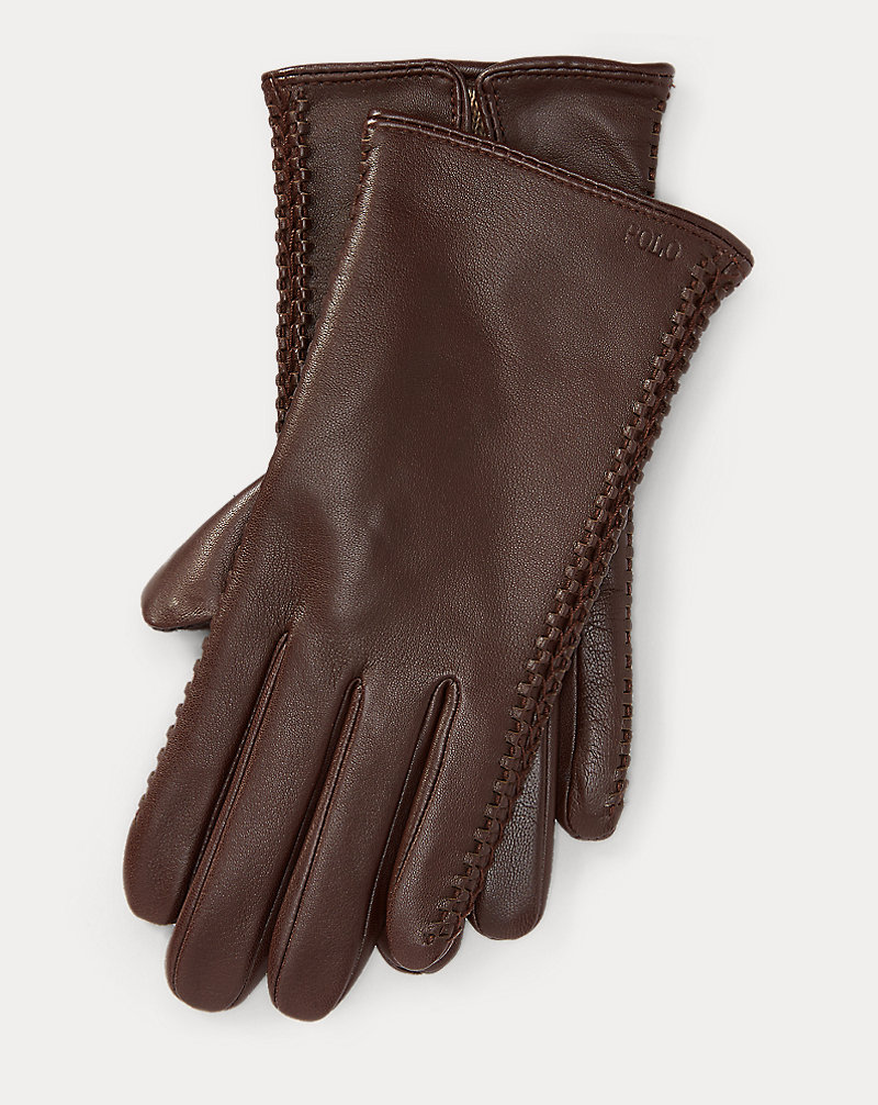 Corset-Stitched Leather Gloves Polo Ralph Lauren 1
