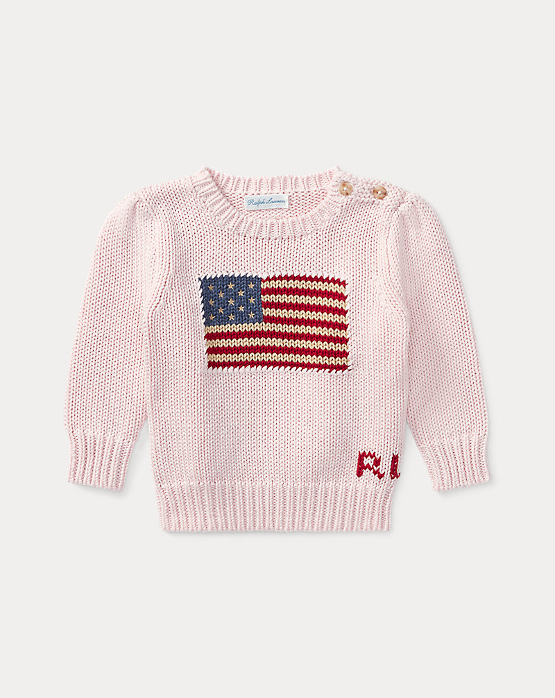Flag Cotton Sweater Baby Girl 1