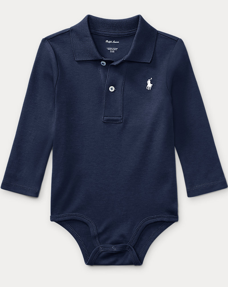 Cotton Interlock Polo Bodysuit Baby Boy 1