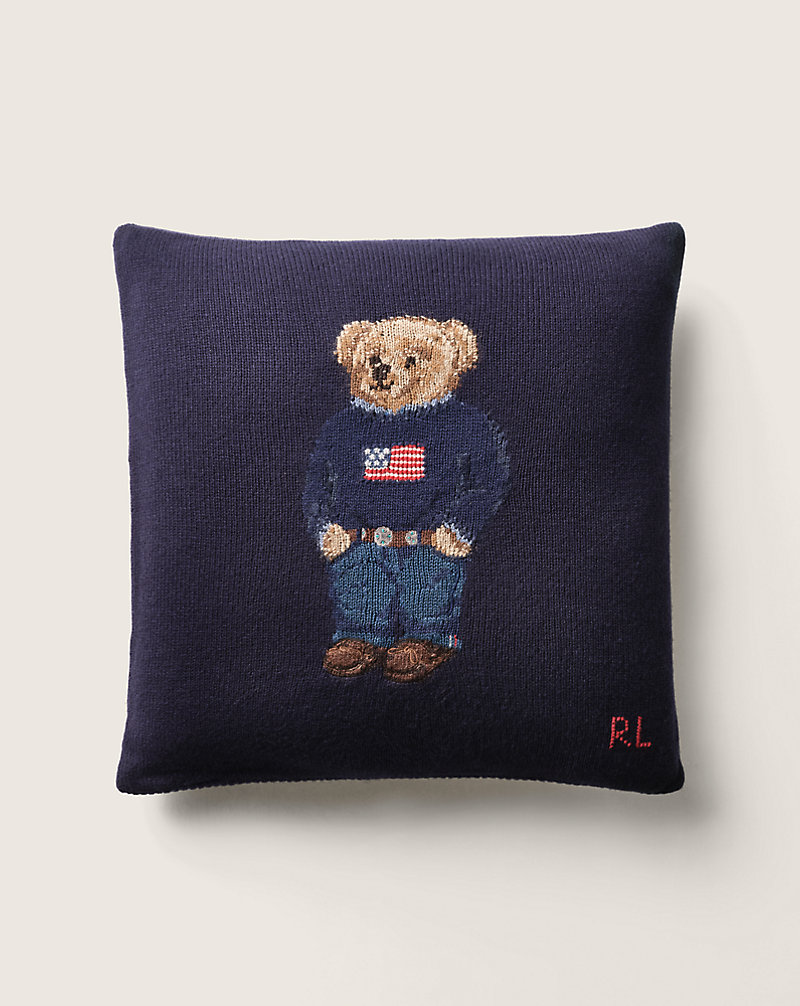 Polo Bear Wool Throw Pillow Ralph Lauren Home 1