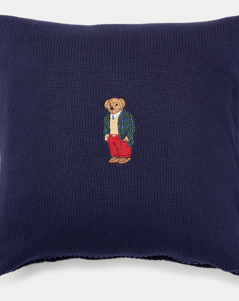 Tartan Bear Knit Throw Pillow Ralph Lauren Home 1