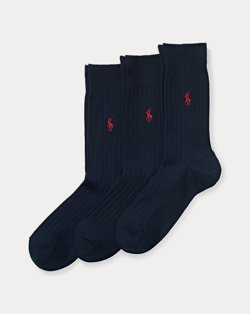 Verpakking van 3 paar geribbelde sokken Polo Ralph Lauren 1
