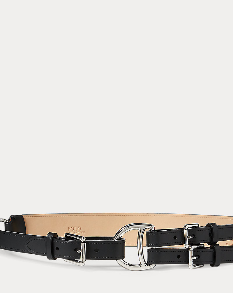 Tri-Strap Leather Belt Polo Ralph Lauren 1