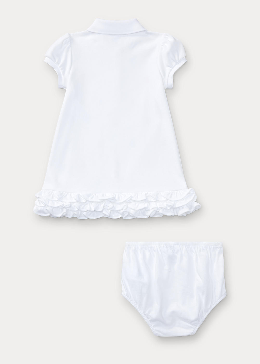Baby Girl Ruffled Polo Dress & Bloomer 3