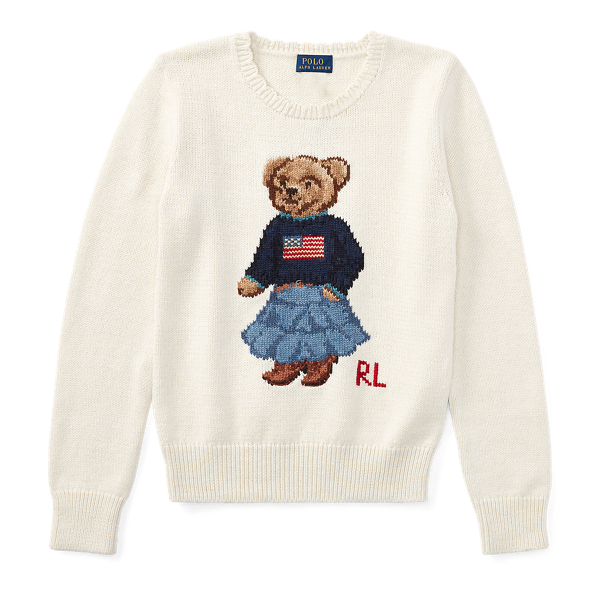 Polo Bear Cotton Sweater Girls 7-16 1