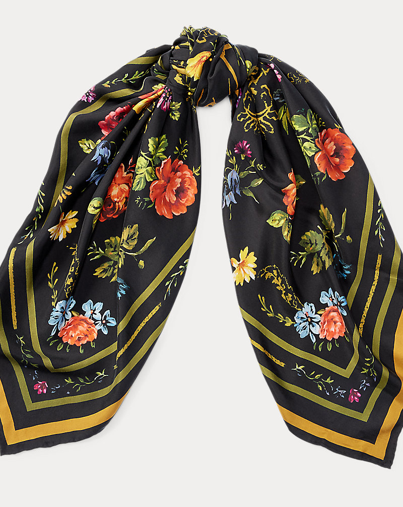 Floral Wool Scarf Polo Ralph Lauren 1