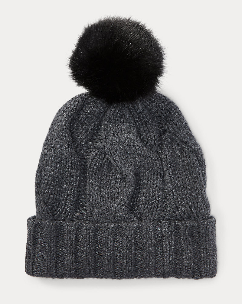 Rope Cable-Knit Pom-Pom Hat Polo Ralph Lauren 1