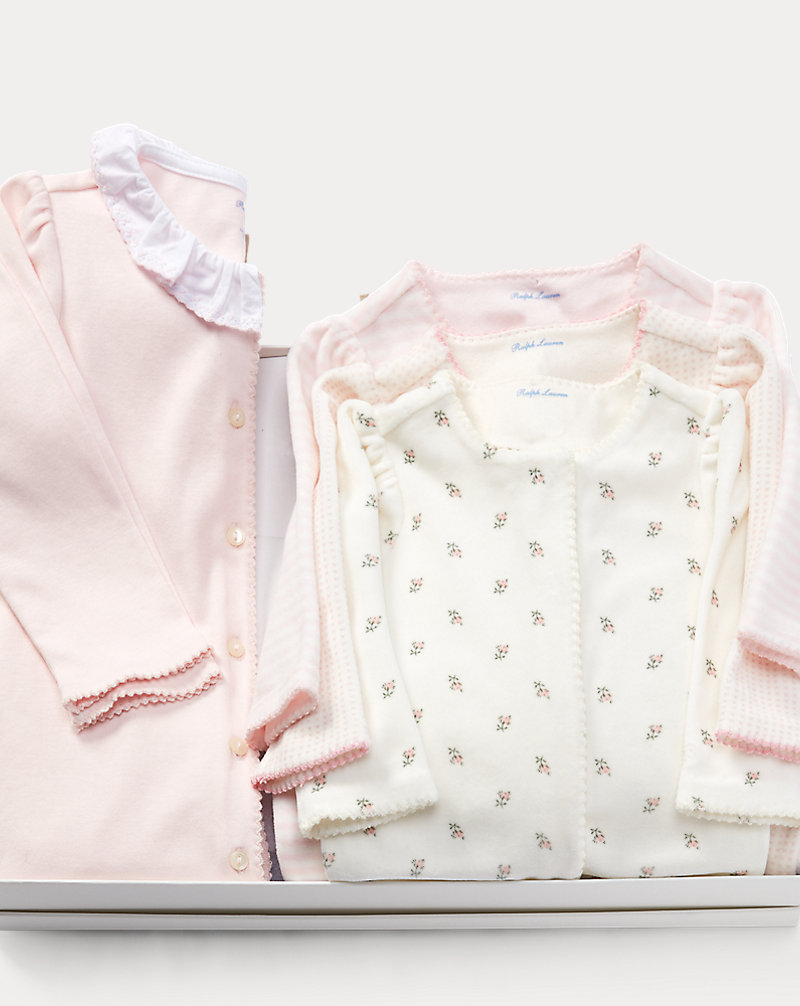 Cotton Coverall 4-Piece Set Baby Girl 1