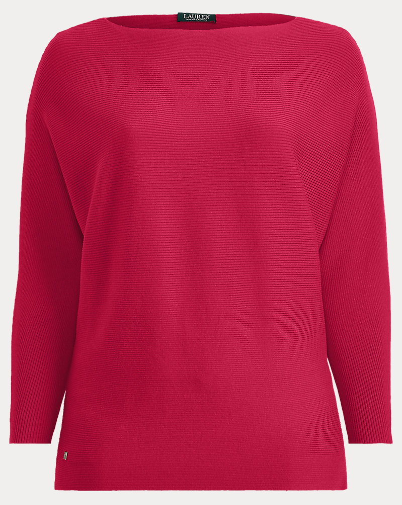 Cotton-Blend Dolman Sweater Lauren Woman 1