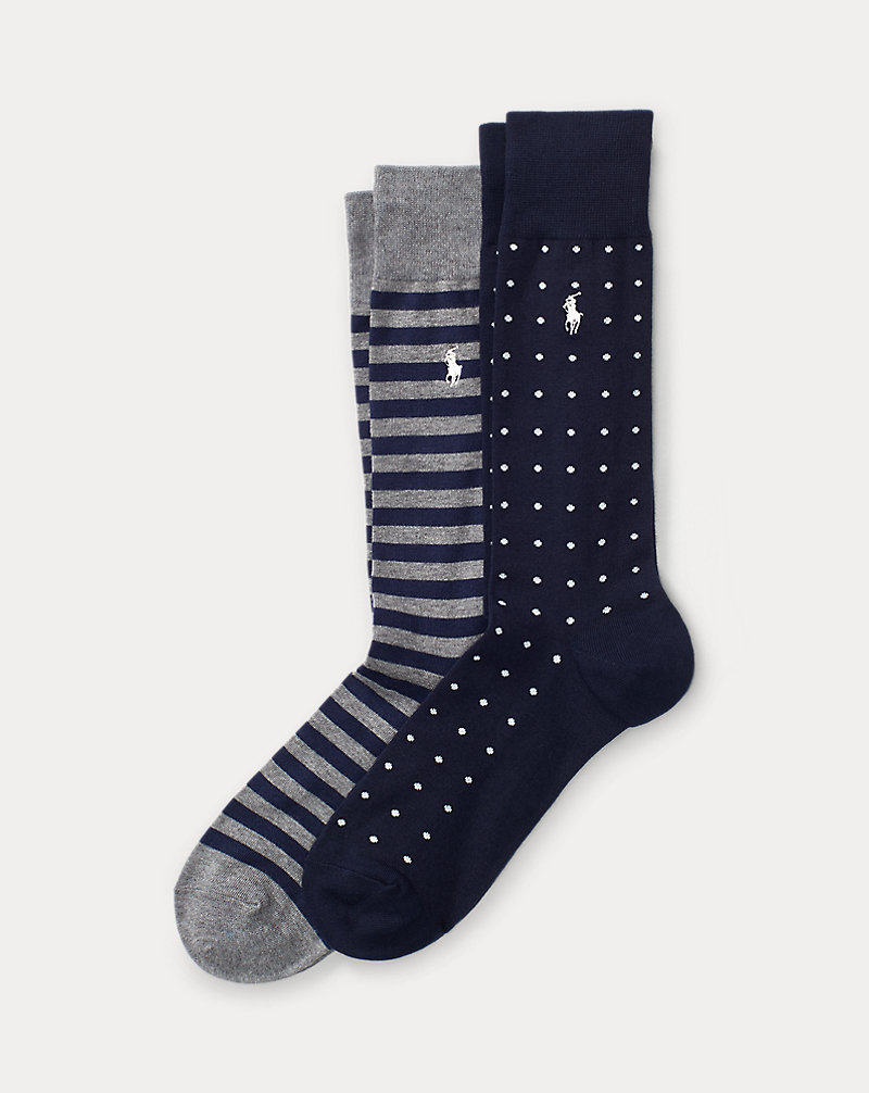 2-pack sokken met stippen en strepen Polo Ralph Lauren 1