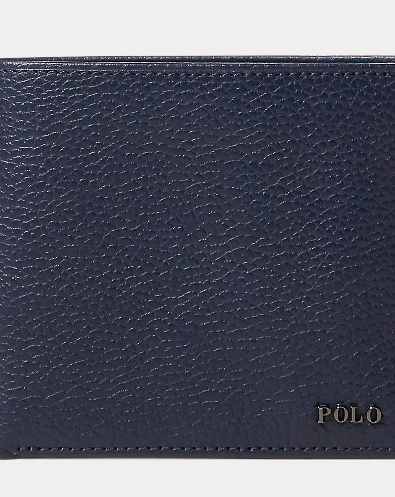 Metal-Plaque Leather Billfold Polo Ralph Lauren 1