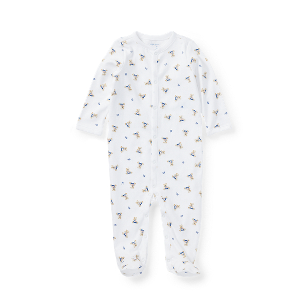 Baumwollstrampler mit Polo Bear Baby-Jungen 1