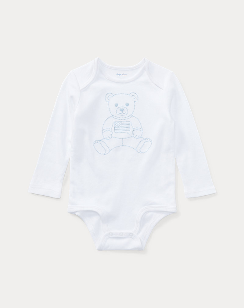 Body em malha de algodão com Polo Bear Bebé (menino) 1