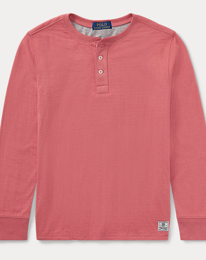 Cotton-Blend Henley Shirt Boys 8-20 1