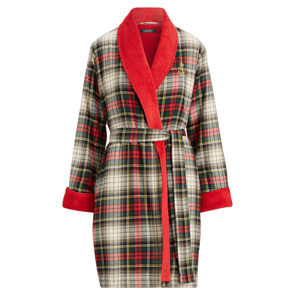 Plaid Cotton Twill Robe for Women Ralph Lauren TM
