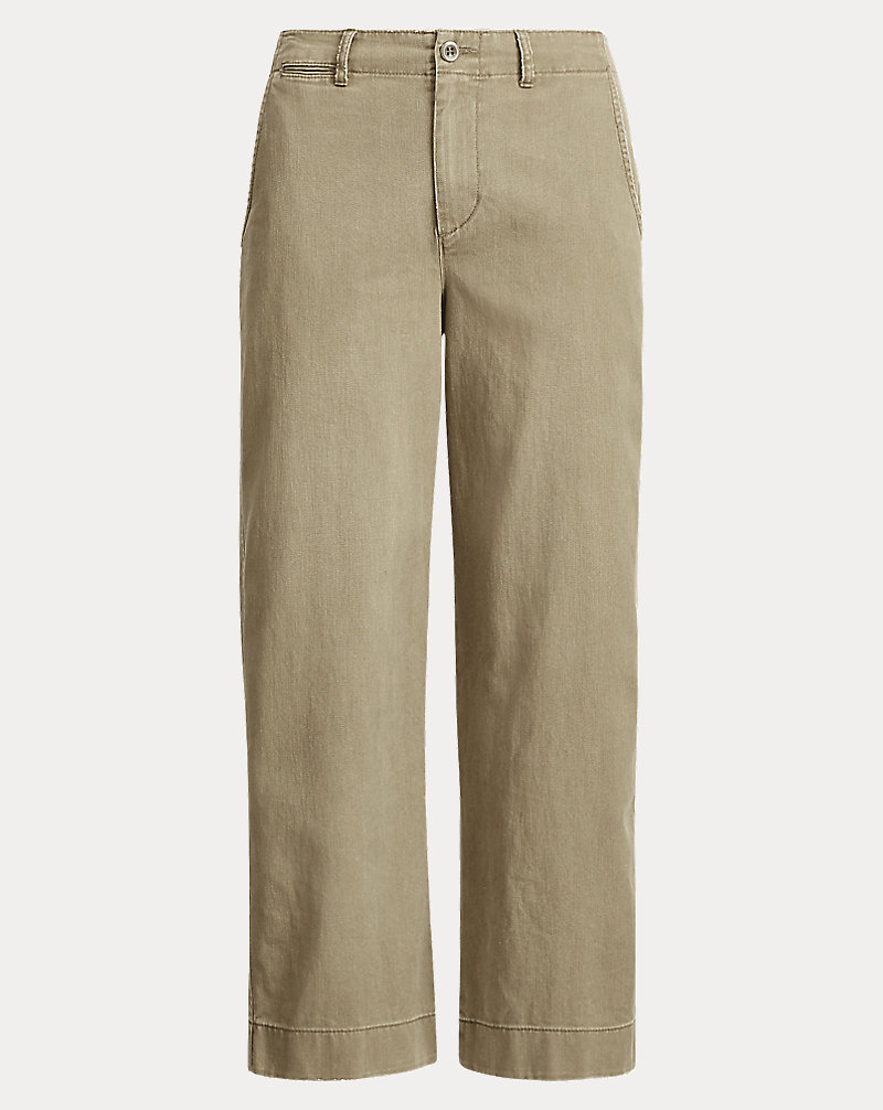 Cropped Wide-Leg Chino Pant Polo Ralph Lauren 1