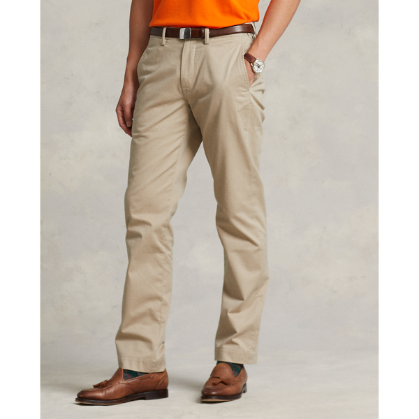 Polo Ralph Lauren FLAT PANT - Pantalones chinos - optic orange/naranja 