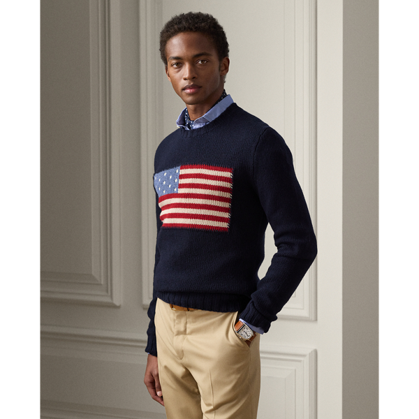 Flag Cashmere Crewneck Sweater