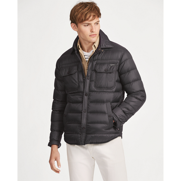 Polo ralph lauren on sale quilted down shirt jacket