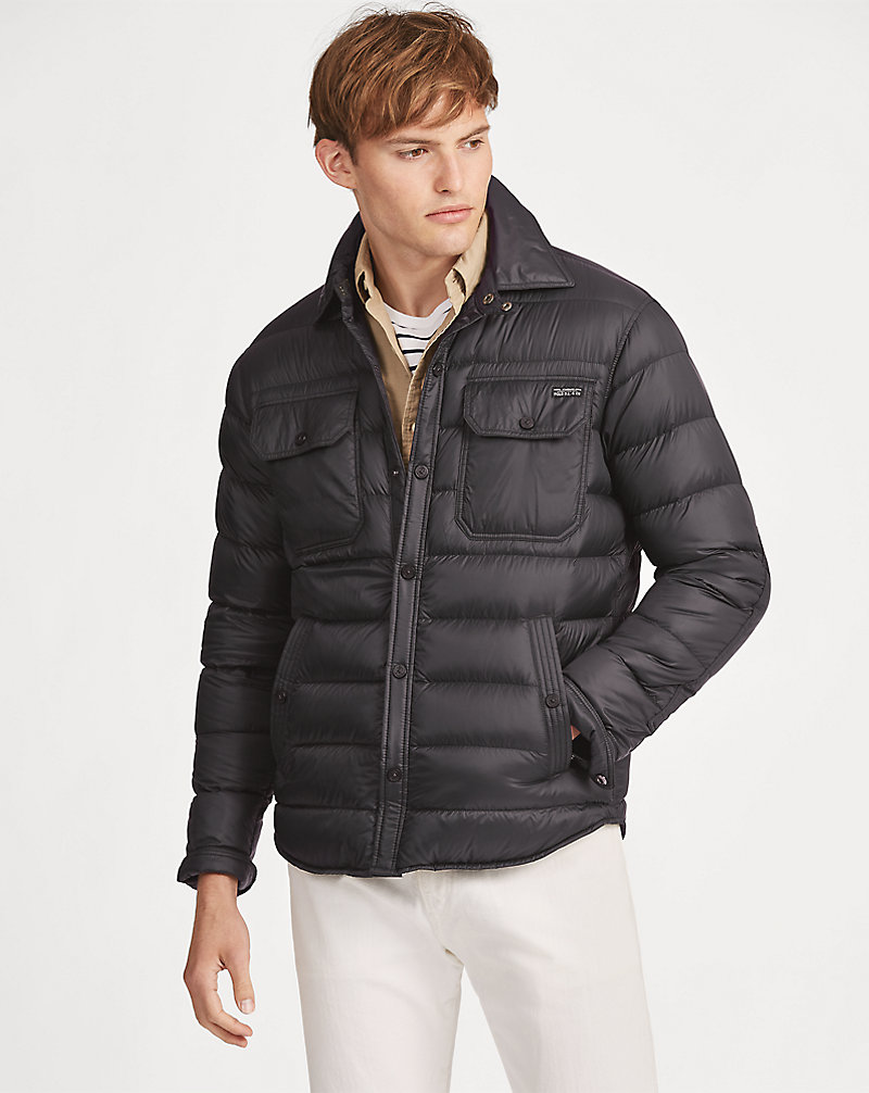 Quilted Down Shirt Jacket Polo Ralph Lauren 1