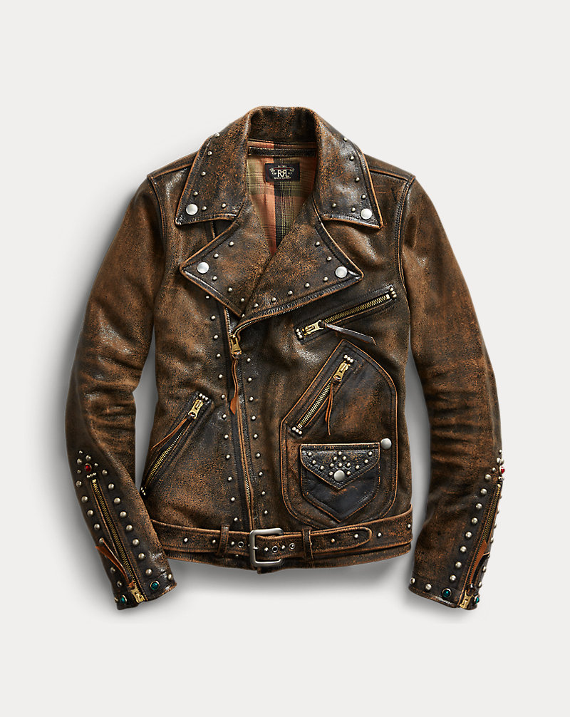 Studded Leather Moto Jacket RRL 1